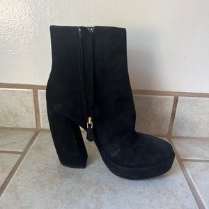 Prada Black Suede Boots